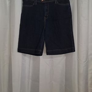 Levis 512 Womens Pre-owned Bermuda Stretch Shorts Denim Blue Size 14.